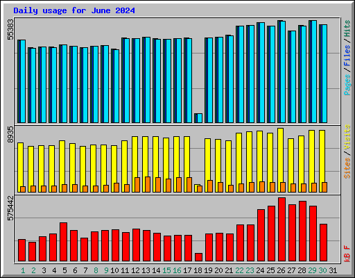 Daily usage for June 2024